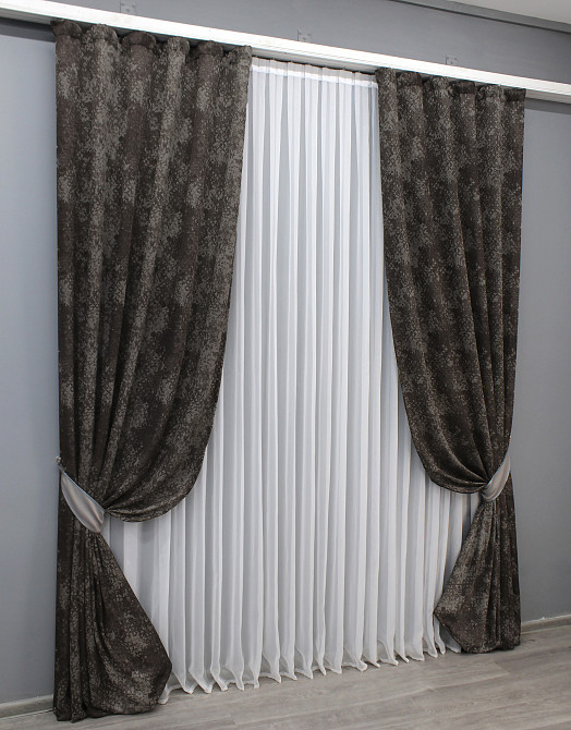 Шторная ткань лен 