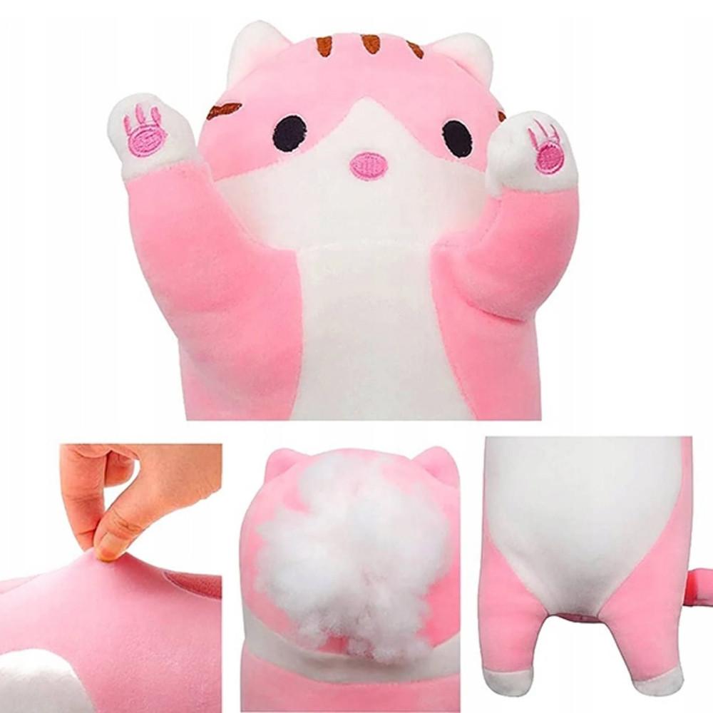 Іграшка подушка Кіт Батон, 90 см, EL-2117-7, Рожевий / М'яка іграшка обіймашка / Дитяча іграшка Котик Київ - фото 3