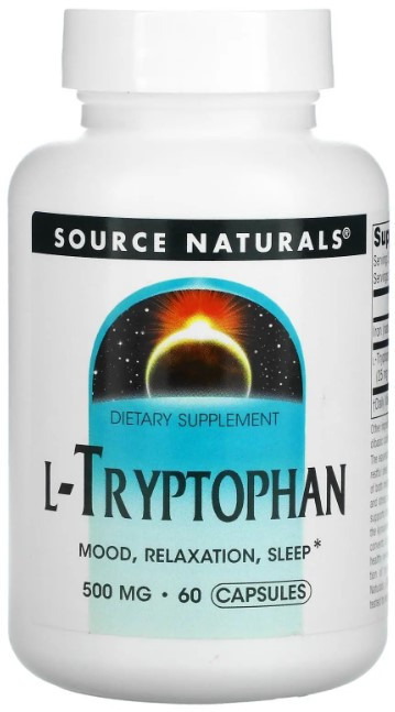 Триптофан Source Naturals L-Tryptophan 500 мг 60 капсул Киев - изображение 1