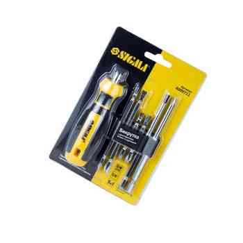 Викрутка 2-х сторін. з 4-ма двосторонніми бітами, 2-ма односторонніми бітами 10в1 CrV(блістер) Мукачево