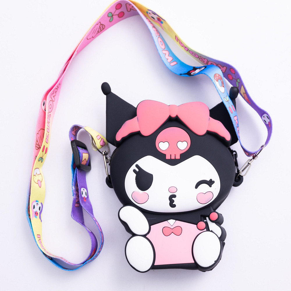 Силіконова дитяча сумочка-кошелек чорна 15x10 см Київ - фото 1