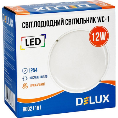 Світильник Delux WC-1 12 Вт 5000K IP54 (90021161) Вінниця - фото 4