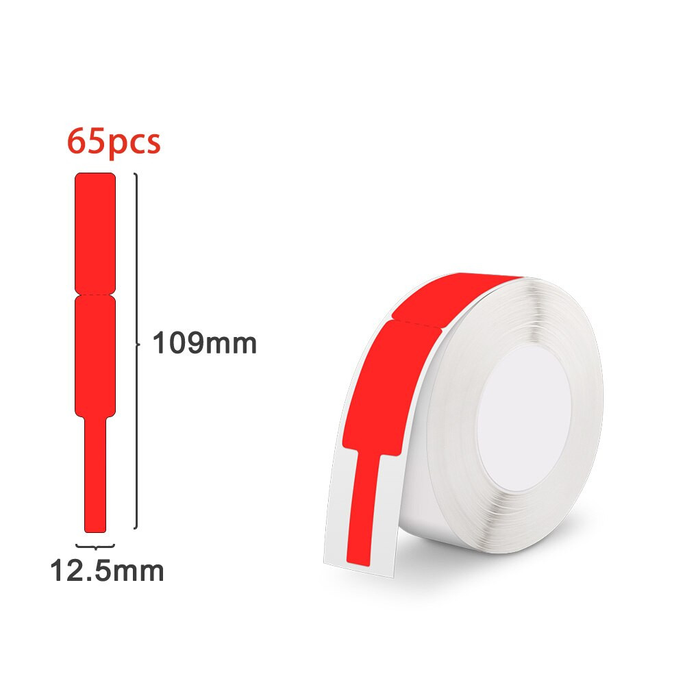 Термоетикетка для портативного мінітерапсія Niimbot D11/D110 (12.5x109, Для кабелю, Червона) Миколаїв - фото 1