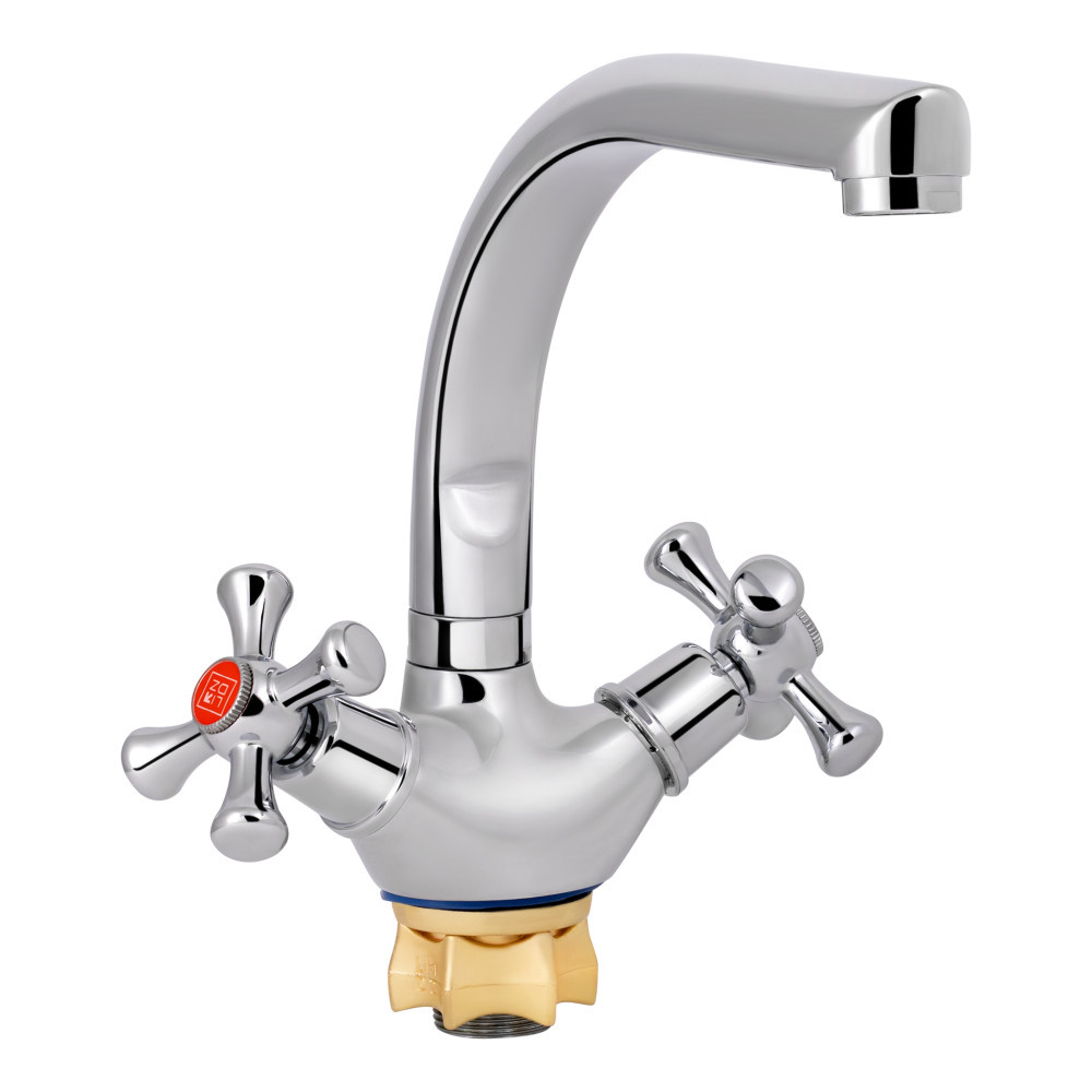 Змішувач для кухні Lidz Lamb 276F двовентильний LDLAM276FCRM22019 Chrome Київ - фото 1