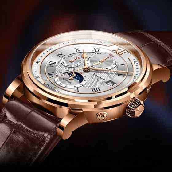 Водостойкие механические часы Borman Club golden Киев