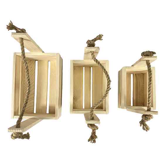 Набор садовых ящиков для цветов или хранения вещей 3 шт, большой 26х18х10, средний 21х15х10, малый 16.5х12х10 Каменец-Подольский