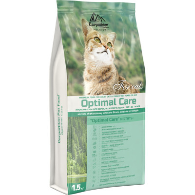 Сухий корм для кішок Carpathian Pet Food Optimal Care 1.5 кг (4820111140961) Вінниця - фото 1