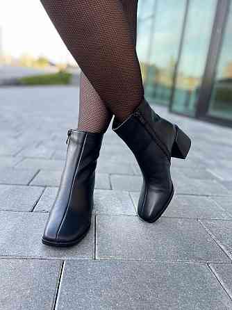 SANTINI Черевики жіночі SANTINI чорні натуральна шкіра висота 14см каблук 6см (974942-11) Коломия