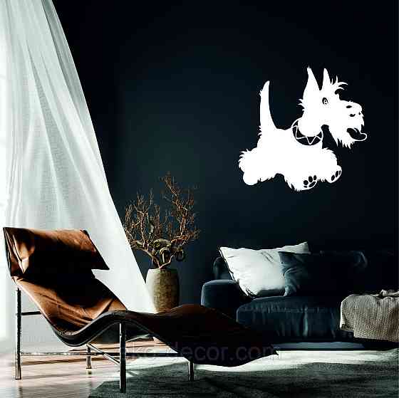 Декоративне настінне Панно «Шотланський тер'єр», Декор на стіну Білий Київ