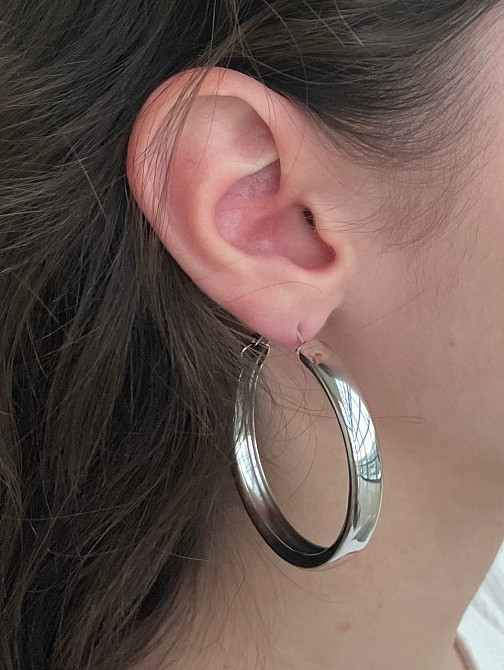 Серьги кольца посеребрение /сережки кольцами Одесса - изображение 6