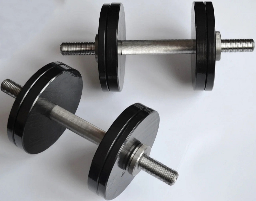 Гантелі набірні 2 по 12 кг Гантелі, гирі, штанги та диски металеві з порошковим фарбуванням Київ - фото 5