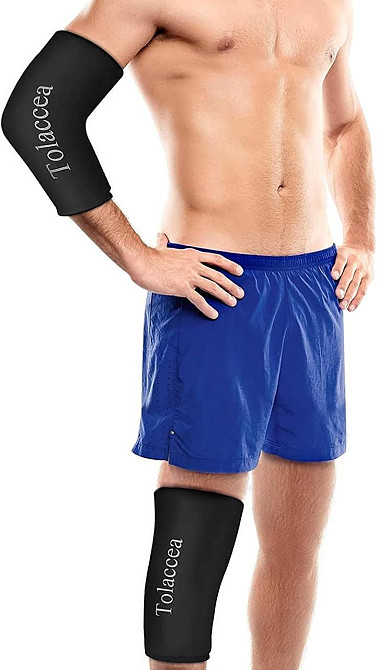 Терапевтический компресс Tolaccea горячей и холодной терапии гибкий гелевый компресс для колена икры локтя L Киев - изображение 2