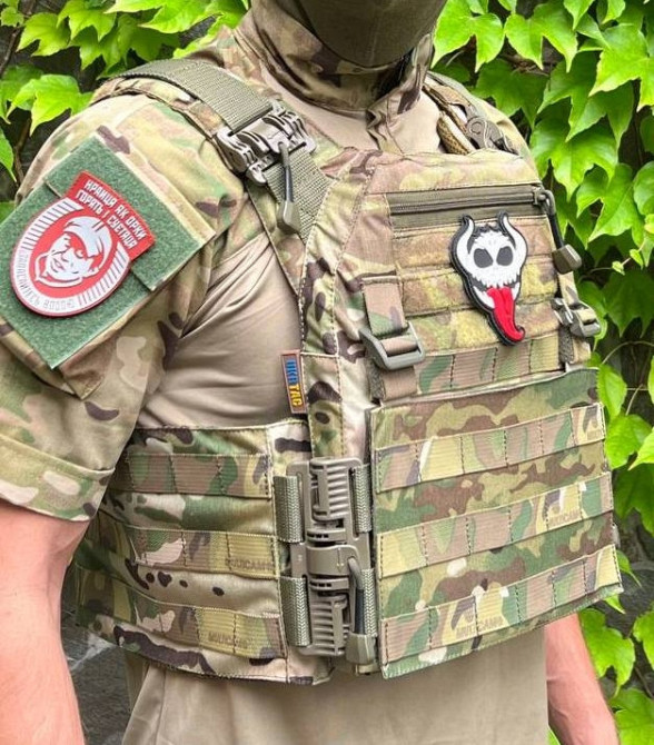 Бронежилет без плит (Кордура 1000Д) с быстрым снятием Мультикам Винница - изображение 3