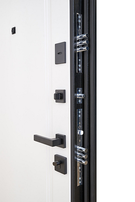 Входная дверь Abwehr Megapolis MG3 Rain 516/517 Черная шагрень + Белый супермат 860*2050 мм Киев - изображение 7