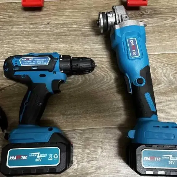 Набор 2в1 KRAFFTEC: аккумуляторная болгарка и дрель-шуруповерт 36V с 2 АКБ и зарядным устройством Одесса - изображение 4