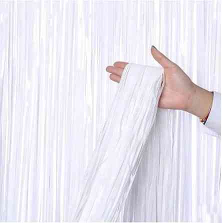 Дощик-штора фольгований для прикраси фотозони, білий Кам'янець-Подільський