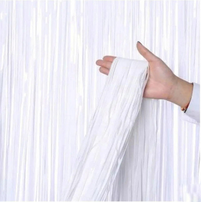 Дощик-штора фольгований для прикраси фотозони, білий Кам'янець-Подільський - фото 1