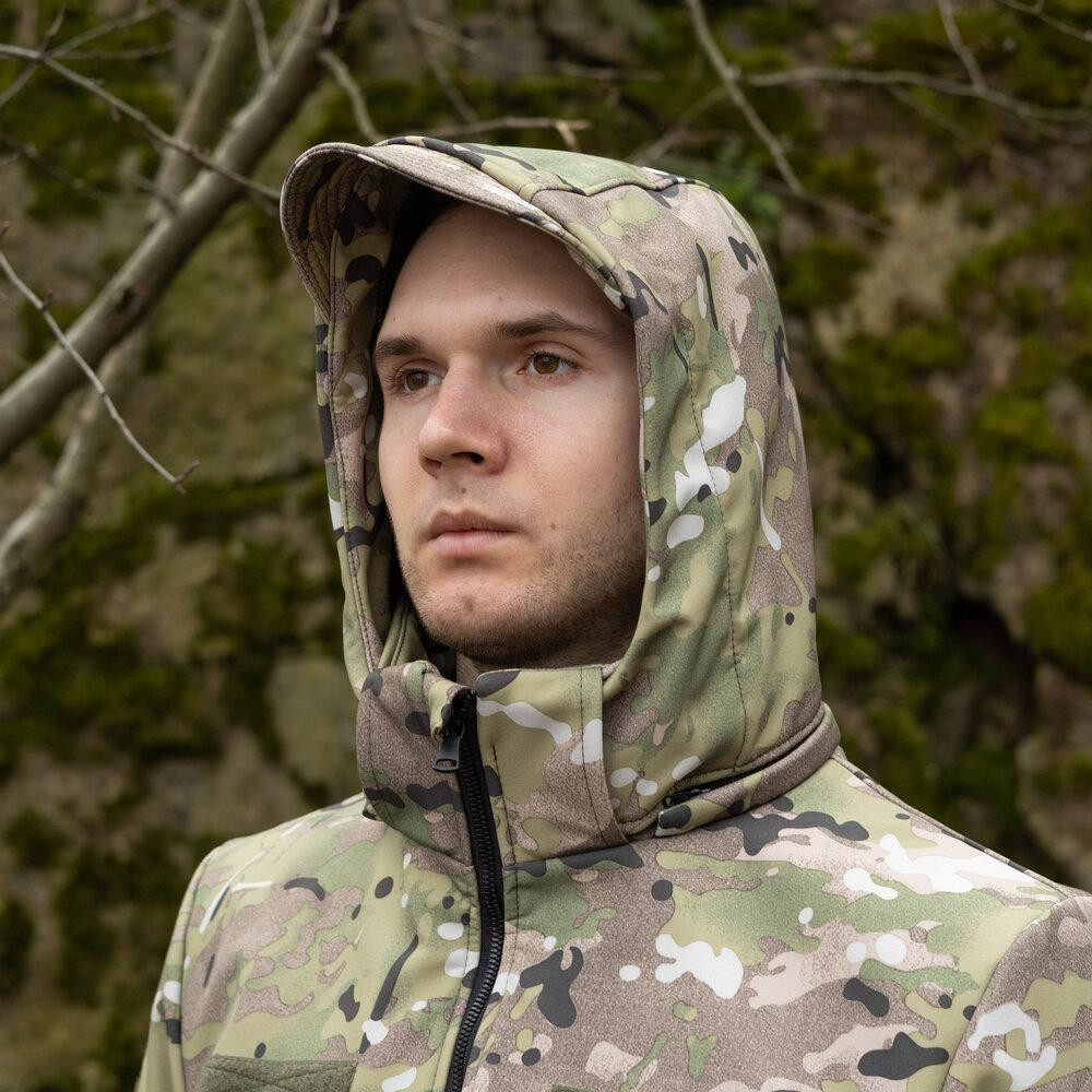 Куртка чоловіча демісезонна з капюшоном Мультикам Pobedov Motive з липучками Київ - фото 8