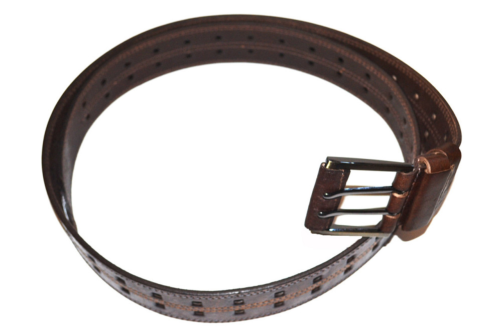 Кожаный ремень портупея 1200х45 мм коричневый Одесса - изображение 5
