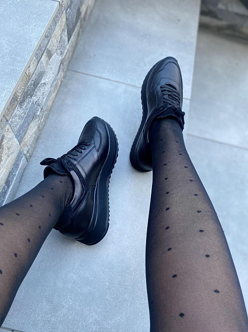 EMELI Кросівки жіночі EMELI 701/1 чорні (весна-осінь, шкіра+замша натуральна) (4122) Коломия - фото 5