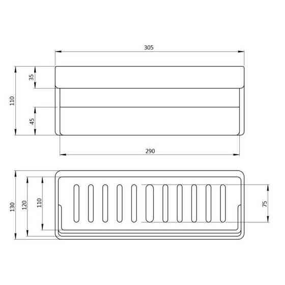 Полиця для ванної кімнати Qtap PL02 біла Київ
