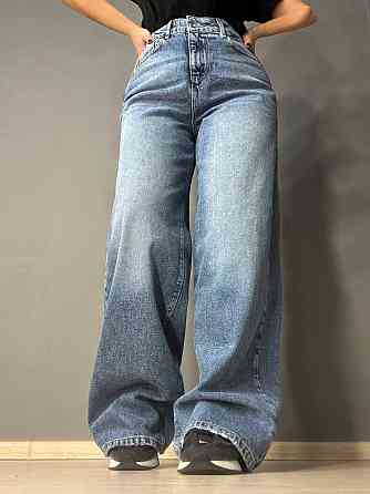 Джинси жіночі Zeo Basic 4635 WIDE LEG palazzo jeans висока посадка широкі довгі світло сині, світло- Одеса