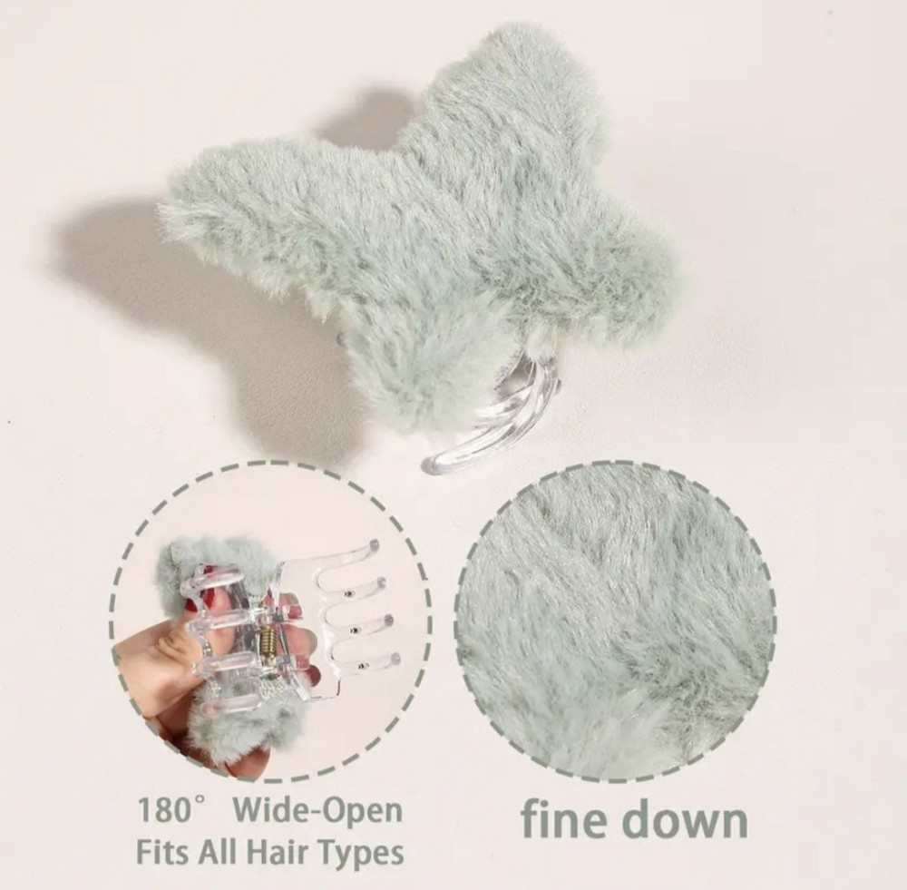 Шпилька крабік із хутра 