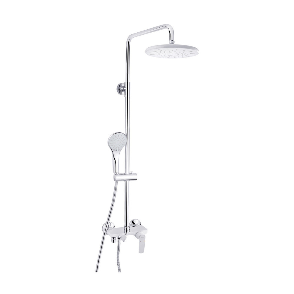 Душова система пристінна Kroner KRP Armada - W063 хром/білий Київ - фото 1