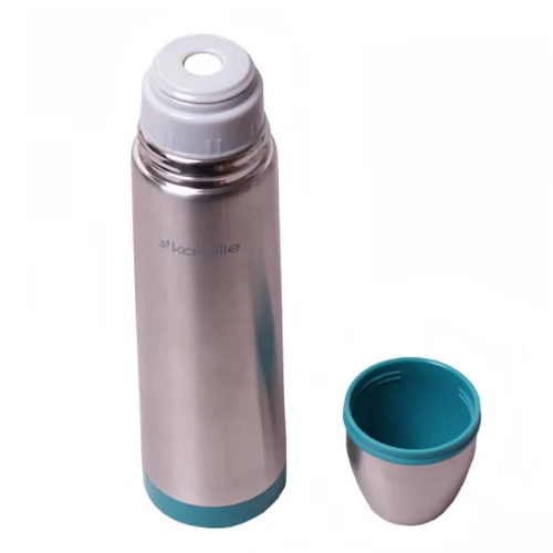 Термос 1000мл з пластик.вставками нержавіюча сталь (червоний,блакит.,зелен.,фіолет.) KAMILLE 2059B Житомир - изображение 4