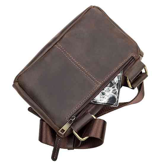 Сумка чоловіча SHVIGEL 11094 шкіряна Коричнева Київ