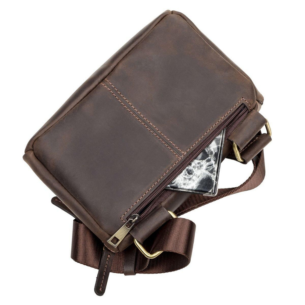 Сумка чоловіча SHVIGEL 11094 шкіряна Коричнева Київ - фото 1