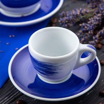 Блюдце Ancap серія Verona Millecolori 16,7 см Blue для серій "Verona/Torino/Roma Millecolori Hand Painted" (34421) Вінниця - фото 2