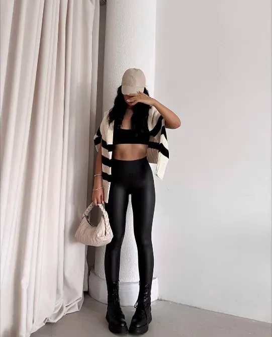 Женские лосины из матовой эко кожи теплые на флисе Харьков - изображение 3