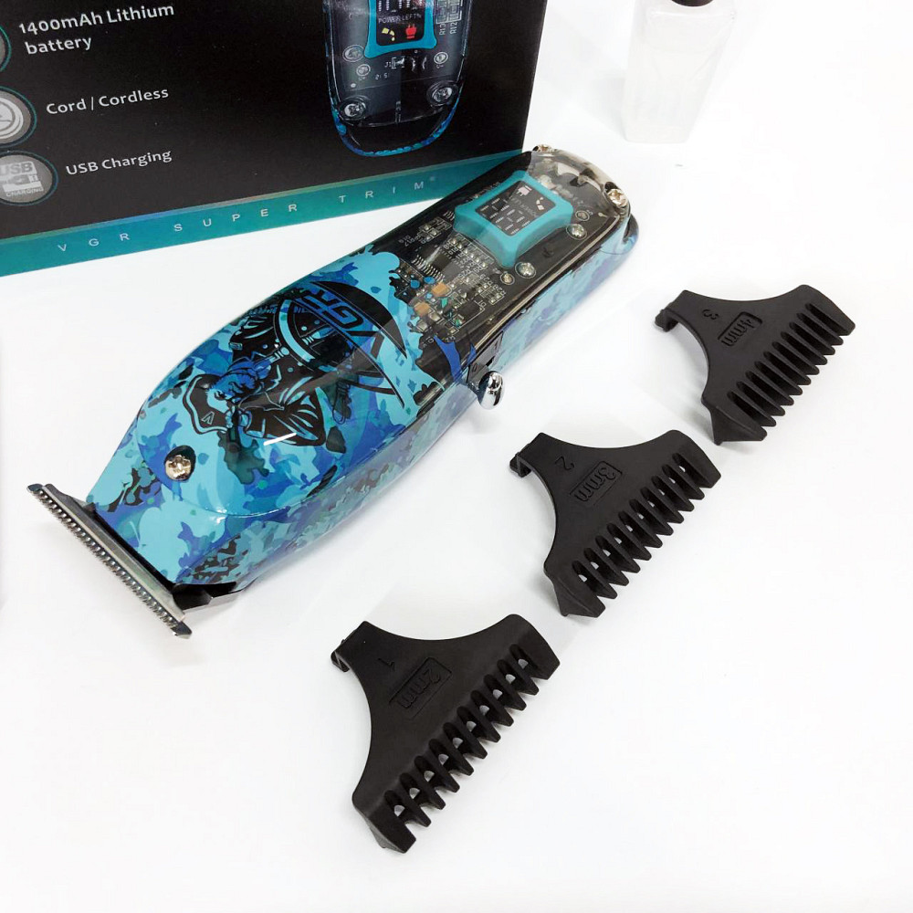 Машинка для стрижки волосся з регульованою довжиною VGR, Машинка для стрижки акумуляторна AR-89 Львів - фото 14