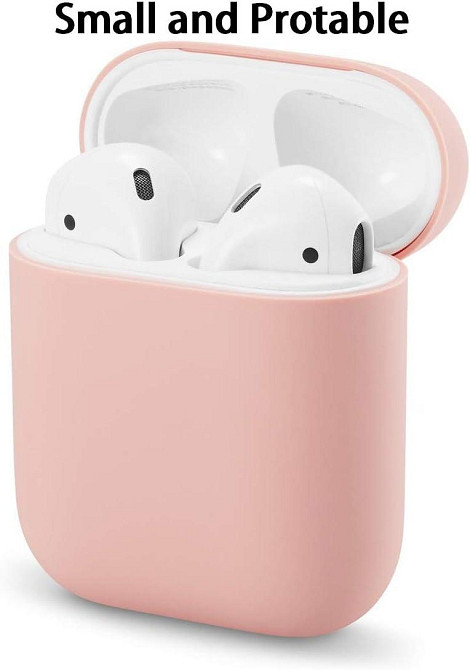 Захисний чохол для Airpods, ультратонкий силіконовий, сумісний з Airpods 1 та AirPods 2 (рожевий) Дніпро - фото 2