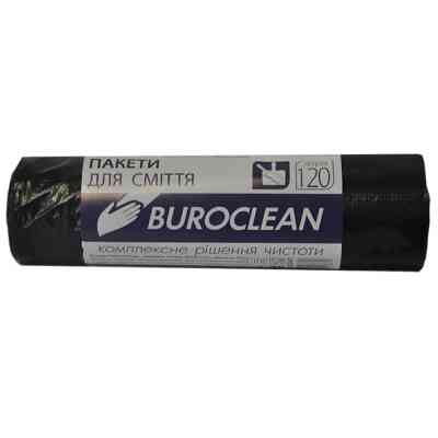 Пакеты для мусора Buroclean черные 120 л 10 шт. (4823078910660) Винница