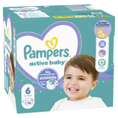 Підгузки Pampers Active Baby Giant Розмір 6 (13-18 кг) 56 шт (8001090950130) Вінниця