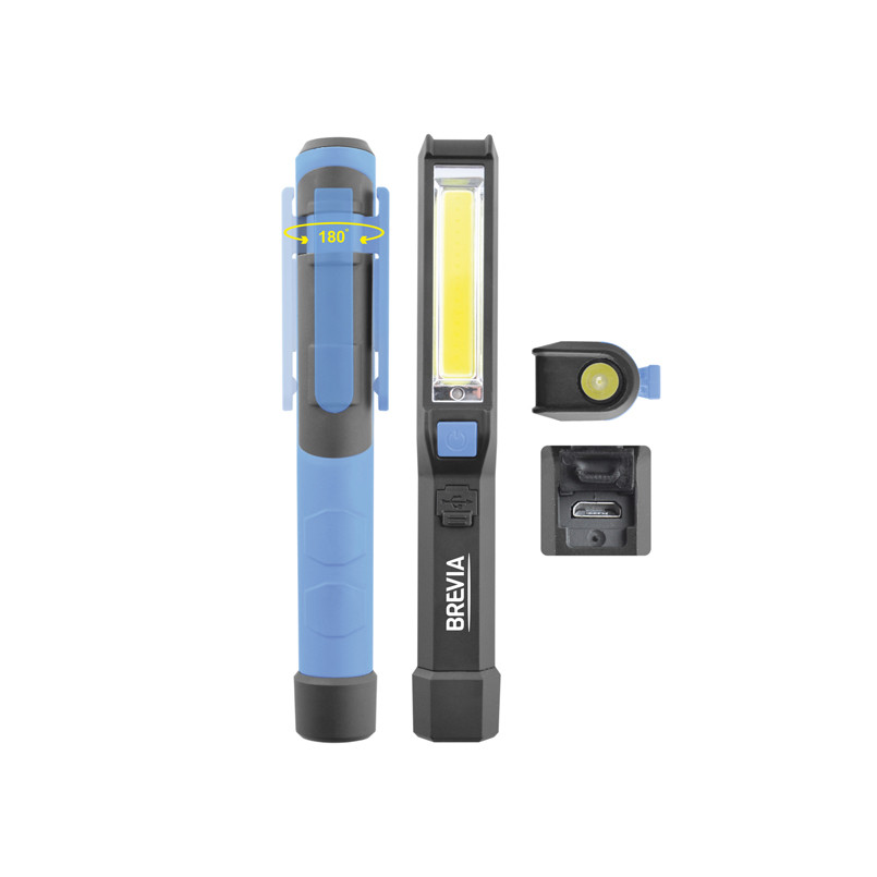 Фонарь инспекционный Brevia LED Pen Light 2W COB+1W LED 150lm 900mAh microUSB Львов - изображение 3