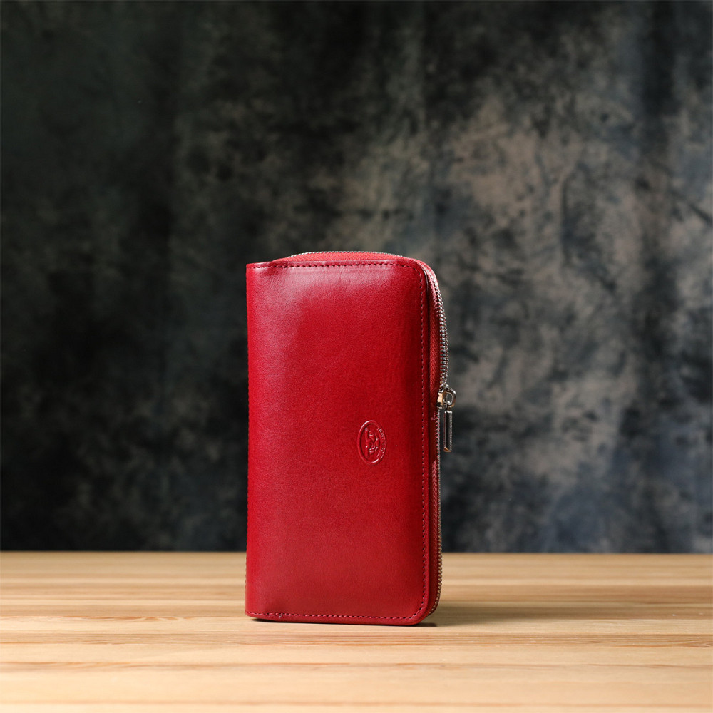 Жіночий гаманець на одне відділення з гладкої натуральної шкіри Tony Perotti 20861_1 (2943 rosso) Червоний Київ - фото 9