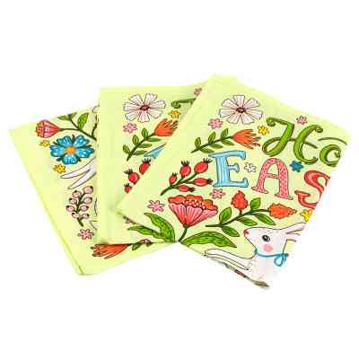 Рушник Руно Набір вафельних Великодні Зайчики з писанкою салатовий 45х60 см 3 шт (710Т_Великодні Зайчики з писанкою салатовий) Вінниця