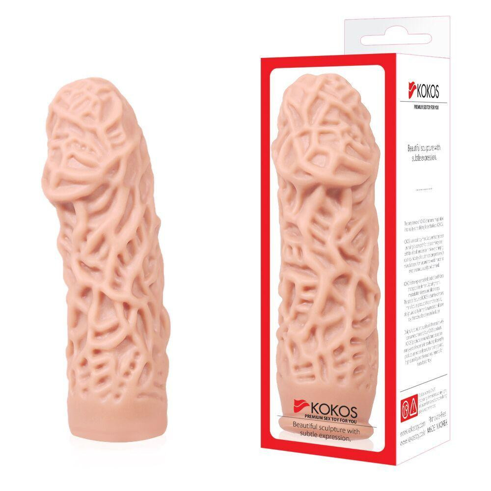 Насадка на член Kokos Extreme Sleeve ES.12 розмір S, потовщувальна, стимулювальний рельєф Sex Aura Київ - фото 3