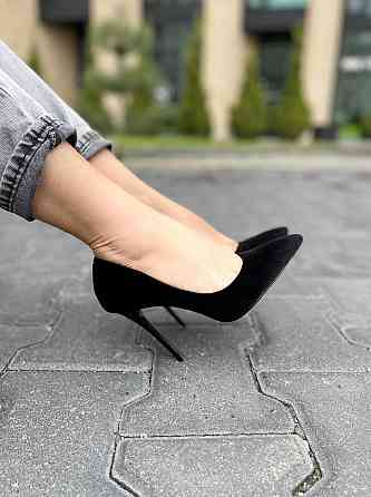 Comer Туфлі жіночі COMER чорні оксамит каблук 11см 39р (1929) Коломыя