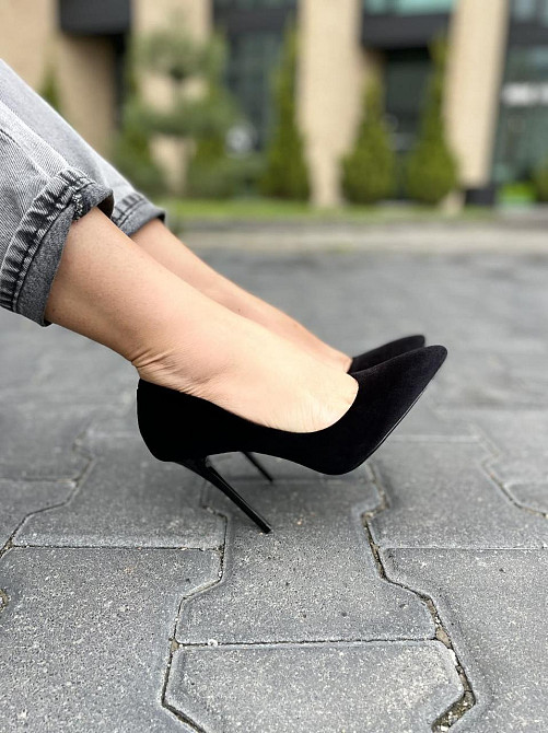 Comer Туфлі жіночі COMER чорні оксамит каблук 11см 39р (1929) Коломыя - изображение 6