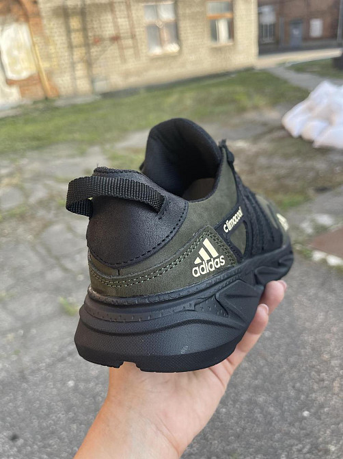 Кросівки осінь-весна натуральна шкіра чоловічі колір хакі 386-ч/з Харьков - изображение 6