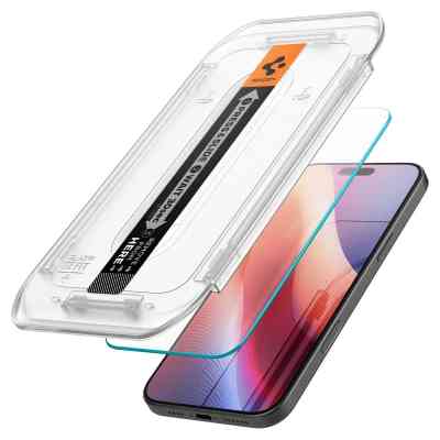 Стекло защитное Spigen iPhone 16 Pro Glas.tR EZ Fit (2 Pack) (AGL07928) Винница