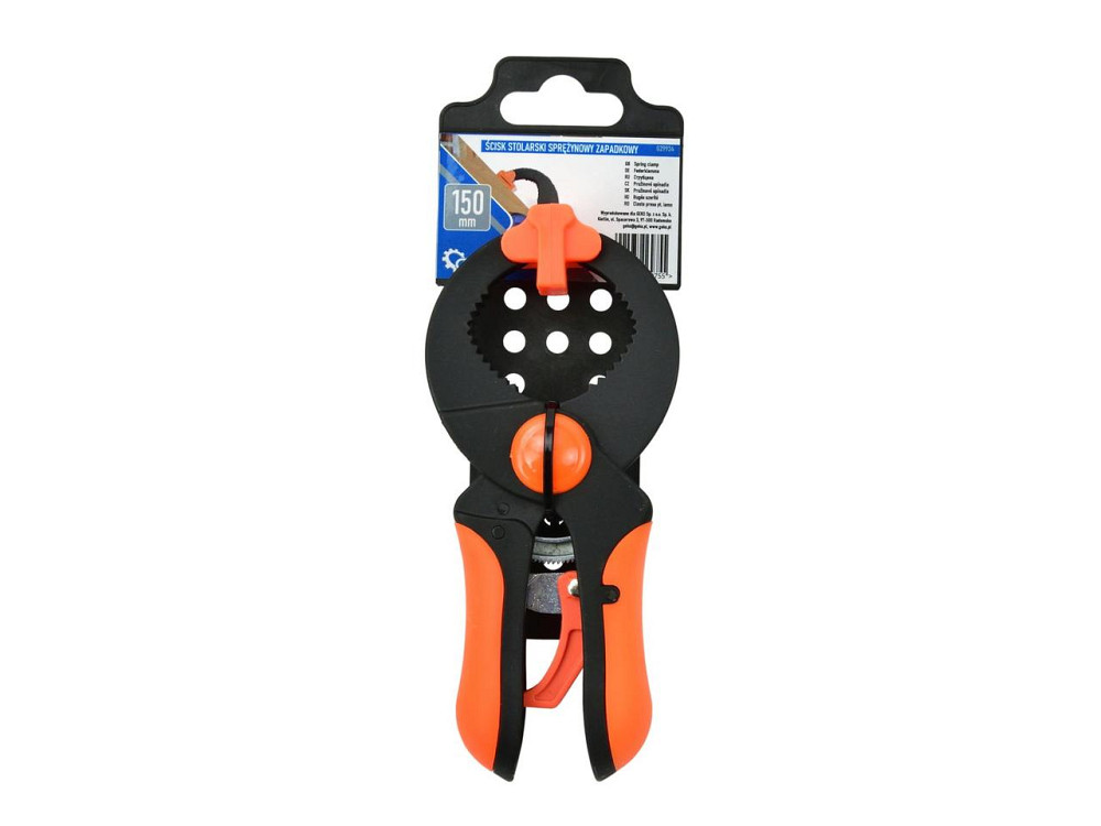 Затискач столярний "GeKo" пружинний з храповою системою фіксації, максимальний затиск 38мм, довжиною 150мм Київ - фото 2