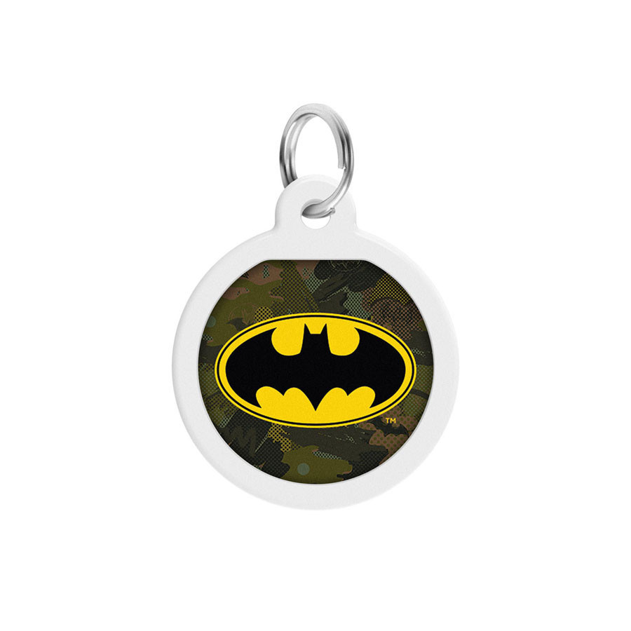 Адресник для собак і котів металевий WAUDOG Smart ID з QR-паспортом, малюнок "Бетмен зелений", коло, Д 25 Вінниця - фото 2