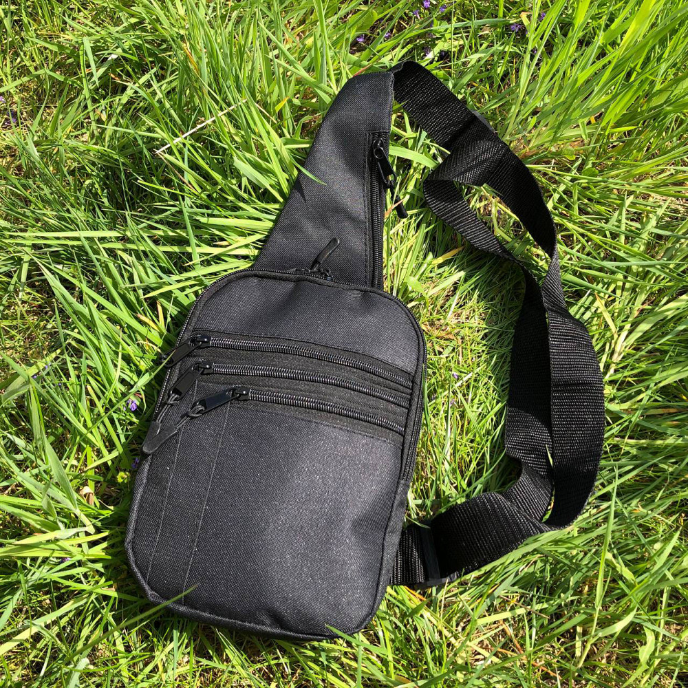 Чоловіча вулична сумка через плече, Чоловіча нагрудна сумка універсальна Нагрудна бананка містка QF-44 Львів - фото 10