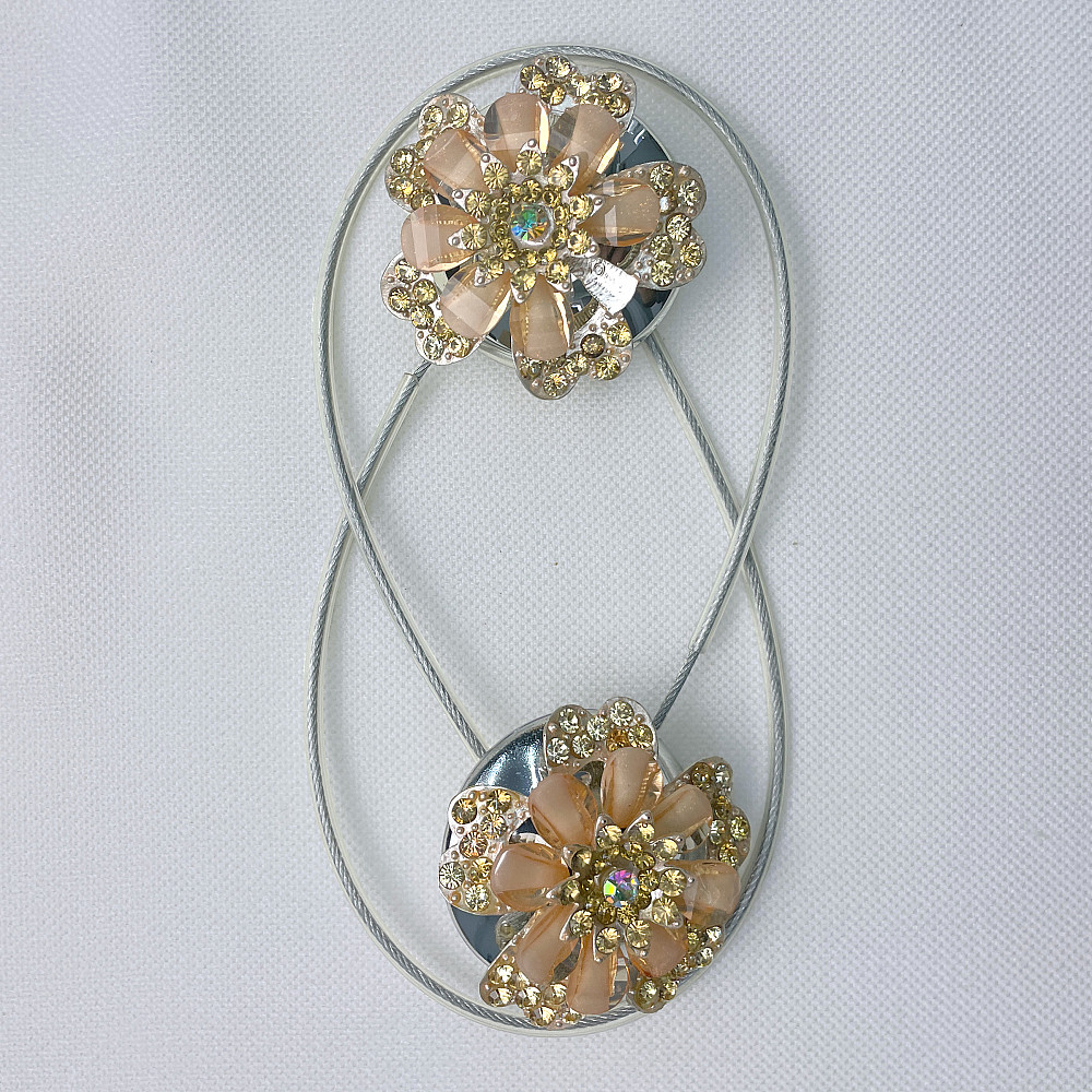 Магніти для штор та гардин "Flowers" набір 2 шт Персиковий (81-243) Київ - фото 6