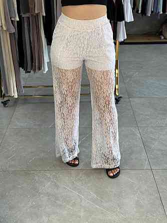 Жіночі мереживні штани на гумці з кишенями гіпюр Одеса